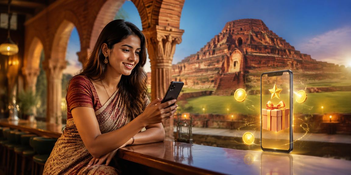 A Bangladeshi model using the bdrich betting platform on a smartphone